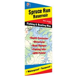 New Jersey Spruce Run Reservoir Fishing Hot Spots Map