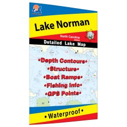 North Carolina Norman Lake Fishing Hot Spots Map