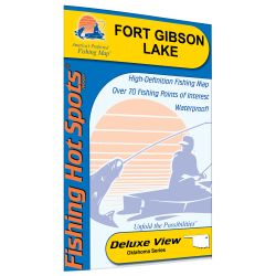 Oklahoma Fort Gibson Lake Fishing Hot Spots Map