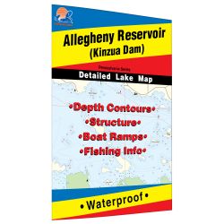 Pennsylvania / New York Allegheny Reservoir (Kinzua - PA/NY) Fishing Hot Spots Map