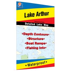 Pennsylvania Arthur Lake Fishing Hot Spots Map