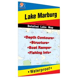 Pennsylvania Marburg Lake Fishing Hot Spots Map