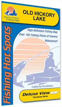 Tennessee Old Hickory Lake Fishing Hot Spots Map