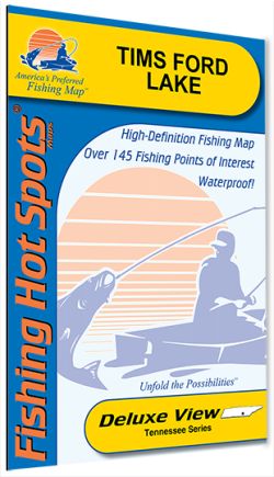 Tennessee Tims Ford Lake Fishing Hot Spots Map