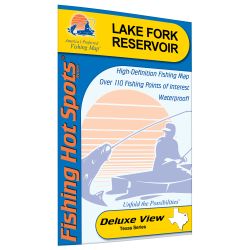 Texas Fork Reservoir Lake Fishing Hot Spots Map