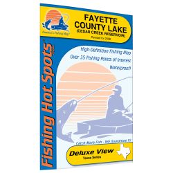 Texas Fayette County Lake Fishing Hot Spots Map