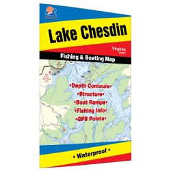 Virginia Chesdin Lake Fishing Hot Spots Map