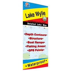 North Carolina / South Carolina Wylie Lake (NC/SC) Fishing Hot Spots Map