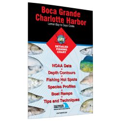 Florida Boca Grande/Charlotte Harbor - Lemon Bay to Cayo Costa Fishing Hot Spots Map