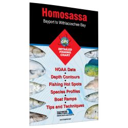 Florida Homosassa - Bayport to Withlacoochee Bay Fishing Hot Spots Map