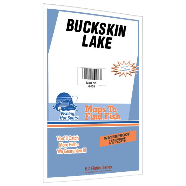 Wisconsin Buckskin Lake (Oneida Co) Fishing Hot Spots Map