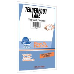 Wisconsin Tenderfoot Lake (Vilas Co) Fishing Hot Spots Map