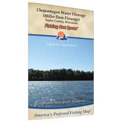 Wisconsin Chequamegon Waters-Miller Dam Flowage (Taylor Co) Fishing Hot Spots Map