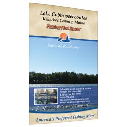 Maine Cobbosseecontee Lake Fishing Hot Spots Map
