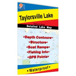 Kentucky Taylorsville Lake Fishing Hot Spots Map