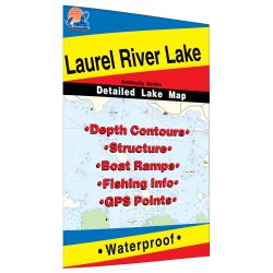 Kentucky Laurel River Lake Fishing Hot Spots Map