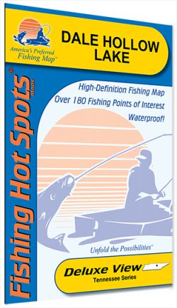 Kentucky / Tennesee Dale Hollow Lake Fishing Hot Spots Map
