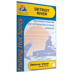 Michigan Detroit River Fishing Hot Spots Map