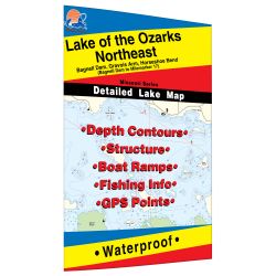 Missouri Lake of the Ozarks-Northeast (Milemarker 17 to Bagnell Dam) Fishing Hot Spots Map
