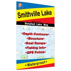 Missouri Smithville Lake Fishing Hot Spots Map
