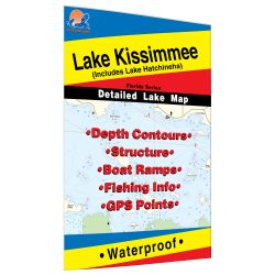 Florida Kissimmee Lake Fishing Hot Spots Map
