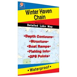 Florida Winter Haven Chain Fishing Hot Spots Map