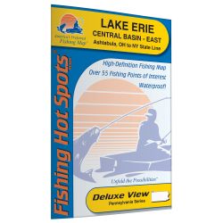 Ohio Erie Lake-Central Basin East Lake (Ashtabula, OH to New York state line) Fishing Hot Spots Map