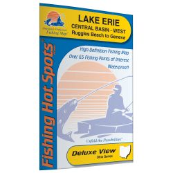 Ohio Erie Lake-Central Basin West Lake (Ruggles Beach to Geneva, OH) Fishing Hot Spots Map