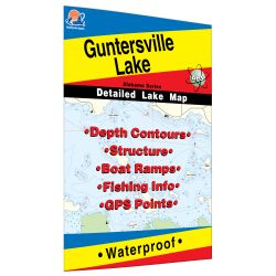 Alabama Guntersville Lake Fishing Hot Spots Map