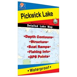 Alabama / Tennesee Pickwick Lake Fishing Hot Spots Map