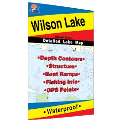Alabama Wilson Lake Fishing Hot Spots Map