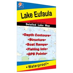 Alabama / Georgia Eufaula (Walter F. George Reservoir), GA/AL Lake Fishing Hot Spots Map