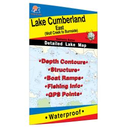 Kentucky Cumberland-East Lake (Wolf Creek to Burnside) Fishing Hot Spots Map