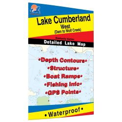 Kentucky Cumberland-West Lake (Dan to Wolf Creek) Fishing Hot Spots Map