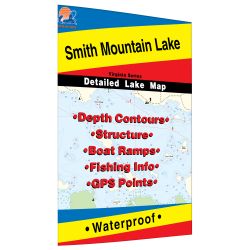 Virginia Smith Mountain Lake Fishing Hot Spots Map