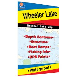 Alabama Wheeler Lake Fishing Hot Spots Map