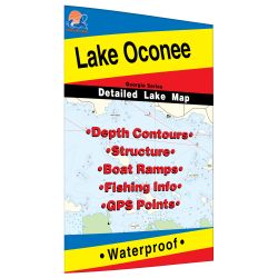 Georgia Oconee Lake Fishing Hot Spots Map