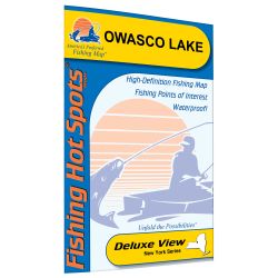 New York Owasco Fishing Hot Spots Map