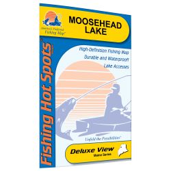 Maine Moosehead Lake Fishing Hot Spots Map