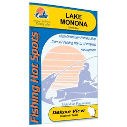 Wisconsin Monona Lake (Dane Co) Fishing Hot Spots Map