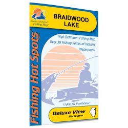 Illinois Braidwood Lake Fishing Hot Spots Map