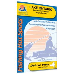 New York Ontario-Southcentral Section, Wayne County Lake Fishing Hot Spots Map