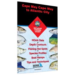 New Jersey Cape May Cape May to Atlantic City Fishing Hot Spots Map