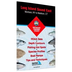 New York Long Island Sound East-Montauk NY to Madison CT Fishing Hot Spots Map