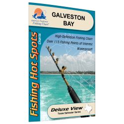 Texas Galveston Bay Fishing Hot Spots Map