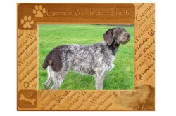 German Wirehair Dog Alderwood 5x7 Horizontal Picture Frame