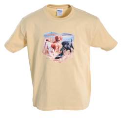 Kids Three Dogs Yellow T-Shirt
