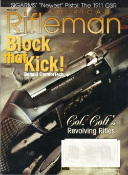 Vintage American Rifleman Magazine - March, 2004 - Very Good Condition