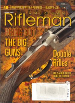 Vintage American Rifleman Magazine - August, 2009 - Like New Condition