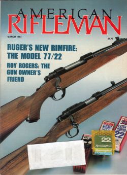 Vintage American Rifleman Magazine - March, 1984 - Very Good Condition